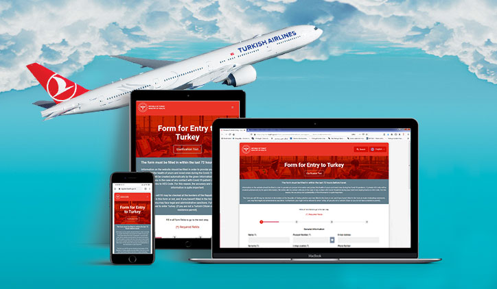 فرم ورود به ترکیه در لپ تاپ و موبایل
