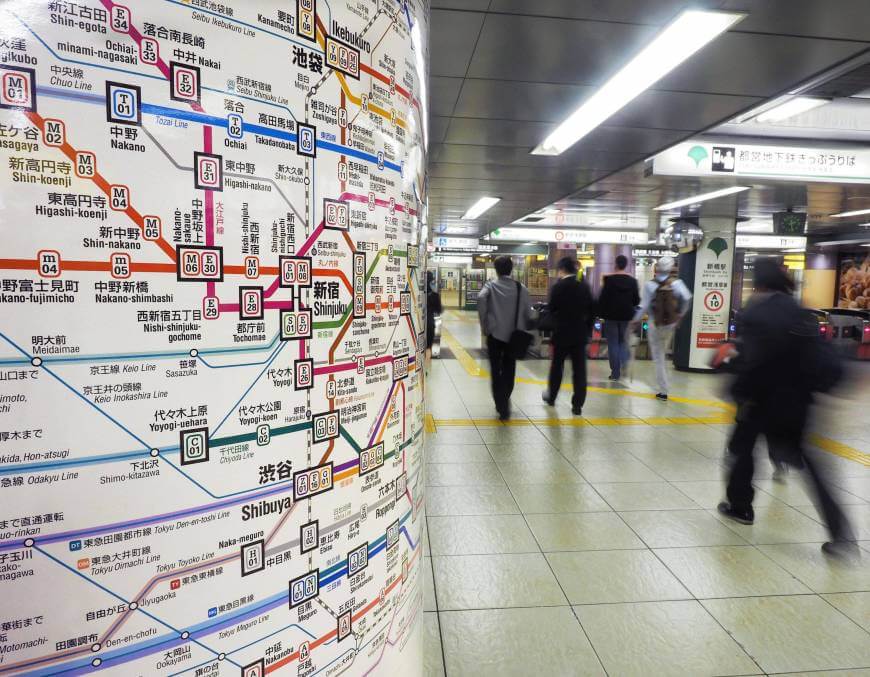 نقشه‌ی بلوک‌ها در ایستگاه مترو