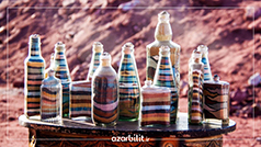 خاک خوراکی جزیره هرمز در بطری های شیشه ای