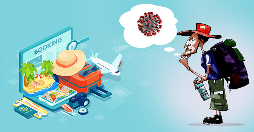 مسافری در‌حال فکر‌کردن به محدویت های سفر در کشور‌ها