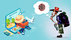 مسافری در‌حال فکر‌کردن به محدویت های سفر در کشور‌ها